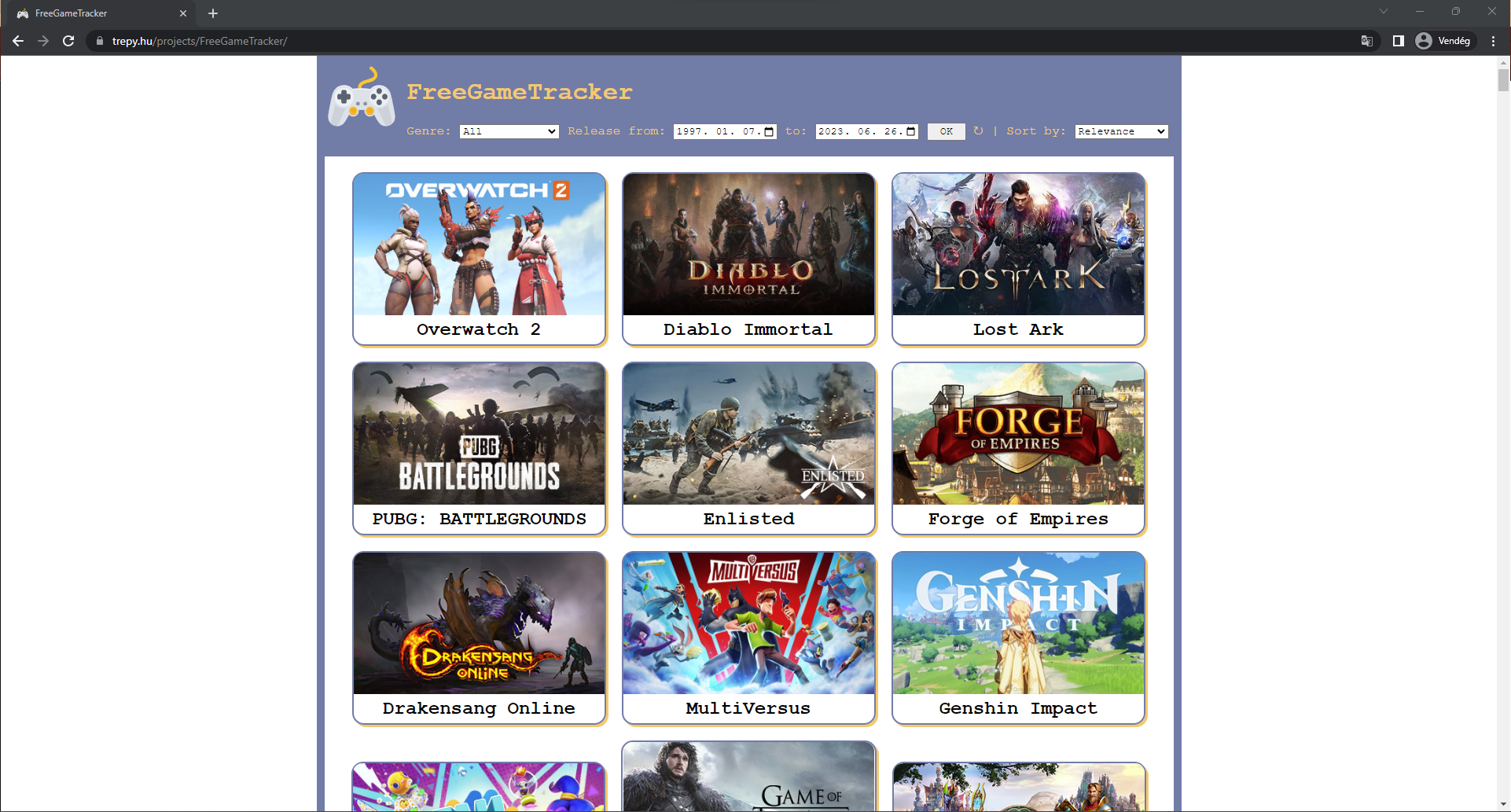 FreeGameTracker